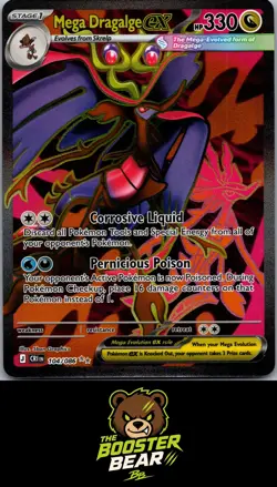 Mega Dragalge ex 104/086 Holo Ultra Rare Chaos Rising Pokemon NM/M - Image 1