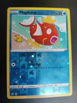 Pokemon TCG Kanto Friends Magikarp 39/192 Cosmo Reverse Holo Promo PRINT LINES - Image 3