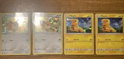 Pokemon Cracked Ice Holo Lot Of 4 (Pikachu & Eevee) Lightly Played - Image 1