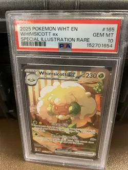 2025 POKEMON WHT EN WHIMSICOTT ex SPECIAL ILLUSTRATION RARE PSA 10 - Image 1