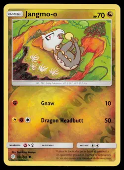 Jangmo-o Reverse Cosmic Eclipse CEC 161/236 Pokemon NM 2019 - Image 1