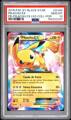 2016 POKEMON XY BLACK STAR PROMO #XY84 PIKACHU EX PSA 10 - Image 1