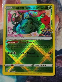 Radiant Venusaur 004/078 Pokemon GO Holo Radiant Rare English 2022 - Image 1