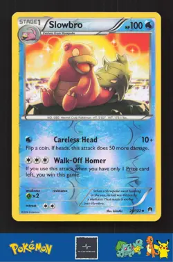 2015 Pokemon XY BREAKpoint 20/122 Slowbro Reverse - Image 1