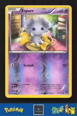 2015 Pokemon XY BREAKpoint 58/122 Espurr Holo - Image 1
