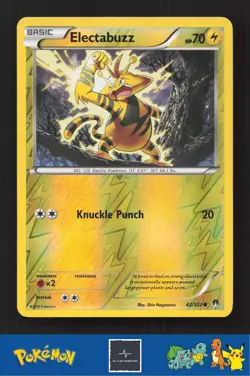 2015 Pokemon XY BREAKpoint 42/122 Electabuzz Reverse - Image 1