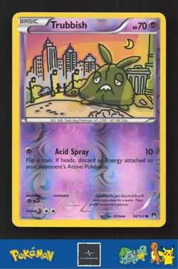 2015 Pokemon XY BREAKpoint 56/122 Trubbish Reverse - Image 1