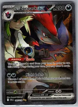 N's Zoroark ex 185/159 SIR SV09: Journey Together - Pokemon Card - NM - Image 1