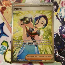 Pokemon TCG Perrin Twilight Masquerade Holo Card 220/167 Mint Condition - Image 1