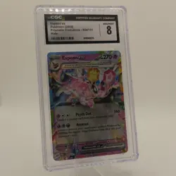 CGC 8 Espeon ex 034/131 Sv: Prismatic Evolutions Double Rare Holo EN - Image 1
