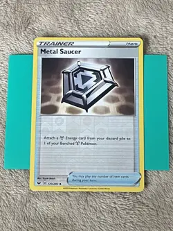 Pokemon TCG Sword & Shield METAL SAUCER 179/202 Reverse Holo - Image 1