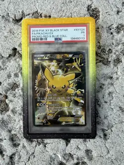 Pokemon Pikachu EX XY124 Promo Full Art Holo 2016 PSA 1 English - Image 1