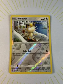 Meowth 101/147 Common Burning Shadows Pokemon Reverse Holo - Image 2