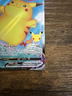 Pokemon Pikachu TCG Surfing VMAX Celebrations Holo Ultra Rare Card 009/025 - Image 5