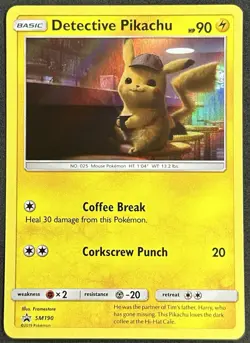 POKEMON⚡DETECTIVE PIKACHU⚡MOVIE~PROMO~SM190~ENG~NM - Image 1