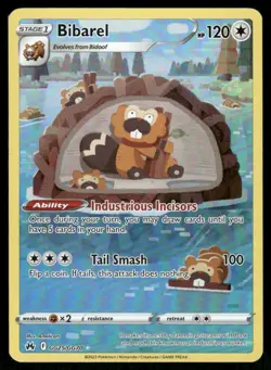 Pokemon Cards Bibarel GG25/GG70 Crown Zenith Galarian Gallery Holo NM - Image 1