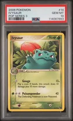 2006 Pokemon POP Series 3 Ivysaur #14 PSA 10 - Image 1