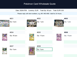 Pokemon TCG Trading Cards Dedicated listing for wholesale orders - Image 1