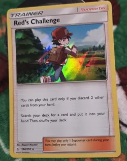 Red's Challenge 184/214 Holo Rare Unbroken Bonds Pokemon Holo NM/m - Image 1