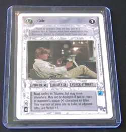 1995 Decipher Star Wars CCG Luke Card 1 - Image 1