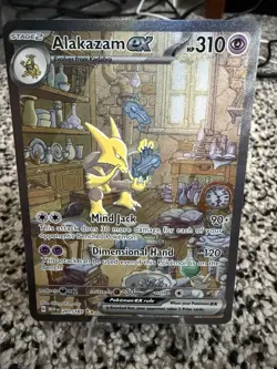 Alakazam ex SIR 201/165 Pokemon 151 Ultra Rare Full Art Holo - Image 1