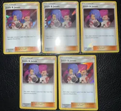 Pokemon TCG Hidden Fates Team Rocket 5 X Jessie & James Holo Holofoil Card 58/68 - Image 1