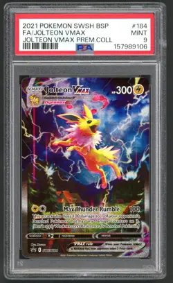 Pokemon Card - PSA 9 Jolteon Vmax SWSH184 - Vmax Premium Collection MINT - Image 1