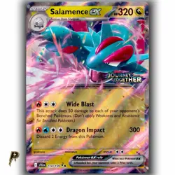 Pokemon Journey Together Salamence ex 114/159 Stamped Promo Holo Card NM - Image 1