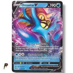 Pokemon Silver Tempest Omastar V 035/195 Sword & Shield Ultra Rare Holo NM - Image 1