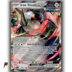 Pokemon Paldean Fates Iron Treads ex 066/091 Ultra Rare Holo Card NM - Image 1