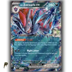 Pokemon Ascended Heroes N's Zoroark ex 137/217 Double Rare Holo Card NM - Image 1
