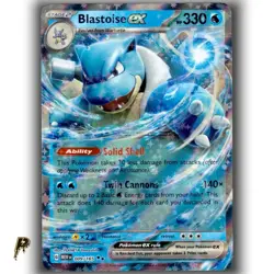 Pokemon Scarlet Violet 151 Blastoise ex 009/165 Ultra Rare Holo Card NM - Image 1