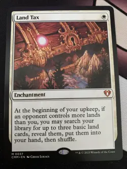Magic: The Gathering Land Tax Commander Masters Mythic Card #0037 - Image 1