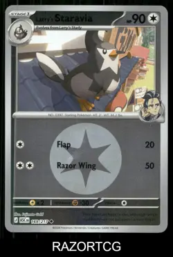 LARRYS STARAVIA ENERGY PATTERN 169/217 ASCENDED HEROES POKEMON REVERSE HOLO NM - Image 1