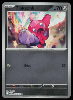 Tinkatink 096/132 Common Mega Evolution Pokemon Reverse Holo Near Mint - Image 1