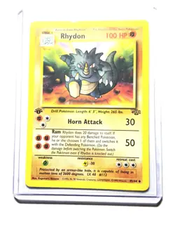 RHYDON - 45/64 - 1st Edition Jungle - Uncommon - Pokemon Card - NM - Image 1