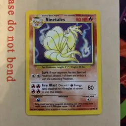 Ninetales 12/102 4th Print Pokemon Card Base Set 1999-2000 WOTC Holo - LP/MP - Image 1