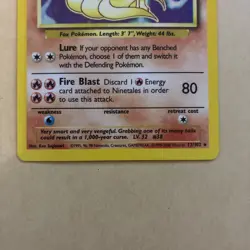 Ninetales 12/102 4th Print Pokemon Card Base Set 1999-2000 WOTC Holo - LP/MP - Image 3