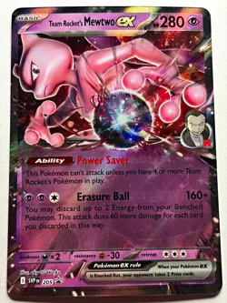 Team Rocket's Mewtwo ex 205 SV Scarlet & Violet Promo Near Mint - Image 1