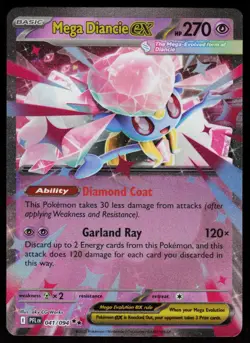 Mega Diancie ex 041/094 Double Rare Phantasmal Flames Pokemon Holo Near Mint - Image 1