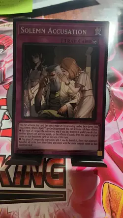 Konami Yu-Gi-Oh! Solemn Accusation BLZD-EN079 English 1st Edition Trap - Image 2
