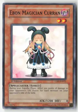Yugioh - Ebon Magician Curran CRV-EN031 1st Edition - Cybernetic Revolution - Image 1