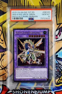 Yu-Gi-Oh! ODD-EYES VORTEX DRAGON 1st Ed GERMAN DOCS-DE045 PSA 10 Ultimate GEM - Image 1