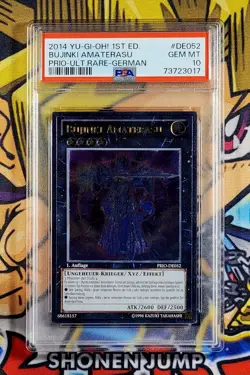 Yu-Gi-Oh! BUJINKI AMATERASU 1st Ed GERMAN PRIO-DE052 PSA 10 Ultimate GEM MINT - Image 1