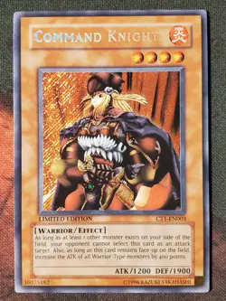 Yugioh Command Knight CT1-EN003 Secret Rare Limited Edition VLP/NM - Image 1