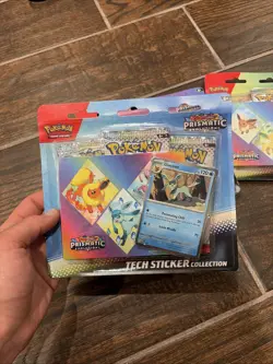3 Pokemon TCG SV8.5 Prismatic Evolutions Tech Sticker Collection Blister Sealed - Image 3