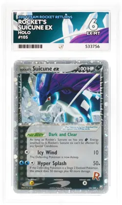 Team Rocket Returns Rockets Suicune EX 105/109 Holo ACE 6 Pokemon Card - Image 3