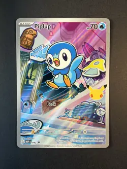 Pokemon Piplup MEP042 First Partners 30th Anniversary Black Star Promo - Image 1