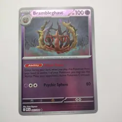 Pokemon 2025 ME02: Phantasmal Flames Card #47 Brambleghast Reverse Holo - Image 1