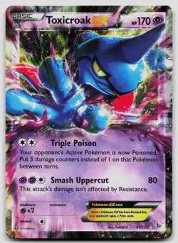 Toxicroak EX 41/106 Flashfire Holo Pokemon LP - Image 1